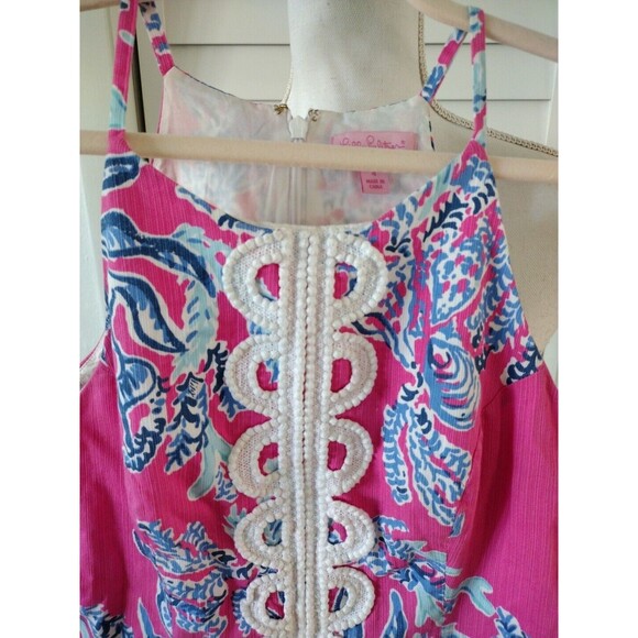 Lilly Pulitzer Annabelle Samba‎ Capri Halter Top Preppy Women zip closure 4 - Picture 5 of 5